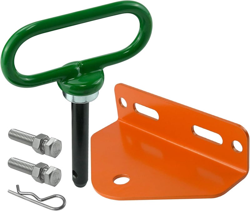 gradora Universal Towing Hitch Kit 3/4" Zero Turn Mower Hitch and 1/2" Magnetic Lawn Mower Trailer Hitch Pin (Combo Pack Green Orange) - Image 1